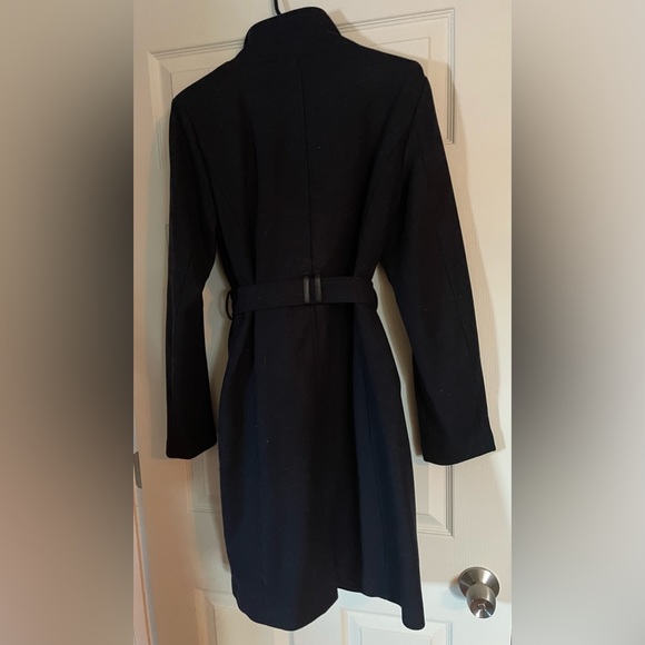 Navy blue Cole Haan wool coat - Picture 2 of 4